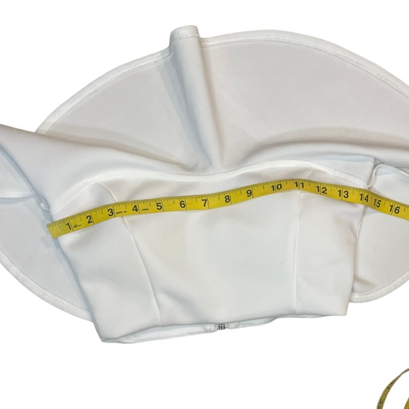 White Ruffle Bandeau Top - Picture 7 of 9